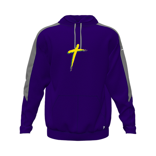 [CUS-DFW-HOOD-FLC-LSL-PUR-YXS-LOGO2] Hoodie (Youth XS, Purple, Logo 2)