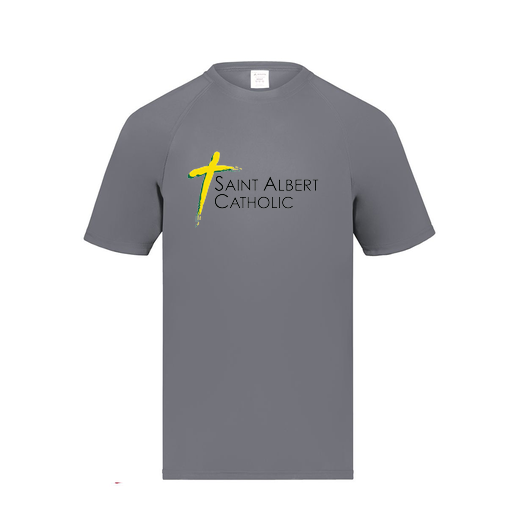 [2791.059.S-LOGO1] Youth Smooth Sport T-Shirt (Youth S, Gray, Logo 1)