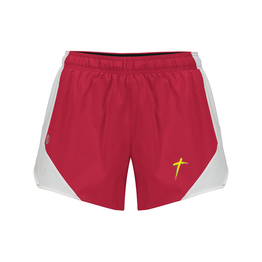 [229489.H01.S-LOGO2] Girls Olympus Shorts (Female Youth S, Red, Logo 2)