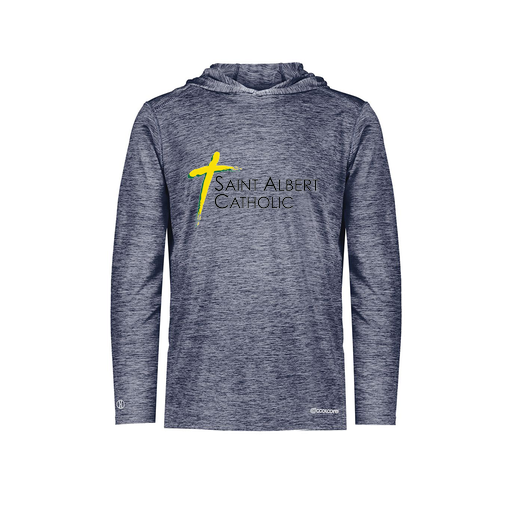 [FOLHCGNV-AS-LOGO1] Decker Men's Charge Hoodie (Adult S, Navy, Logo 1)