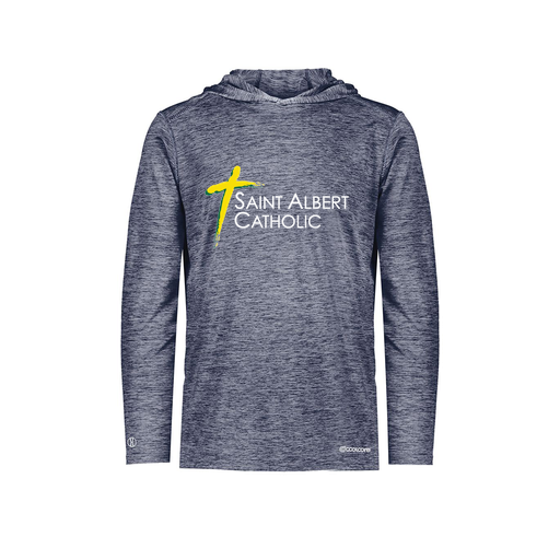 [FOLHCGNV-AS-LOGO3] Decker Men's Charge Hoodie (Adult S, Navy, Logo 3)