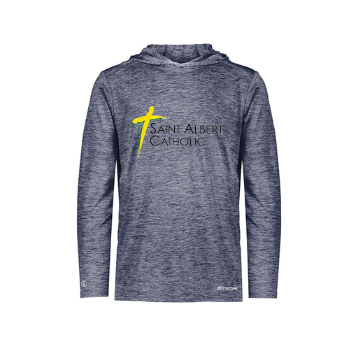 [FOLHCGNV-YS-LOGO1] Decker Youth Charge Hoodie (Youth S, Navy, Logo 1)