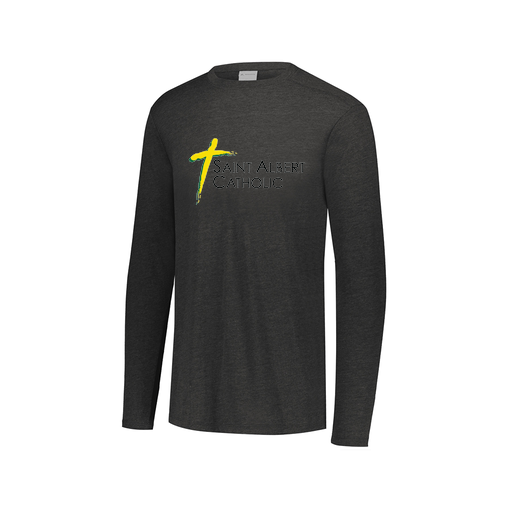 [FTLCUBBK-AXS-LOGO1] Decker Men's Tri-Blend T-Shirt - Long Sleeve (Adult XS, Black, Logo 1)